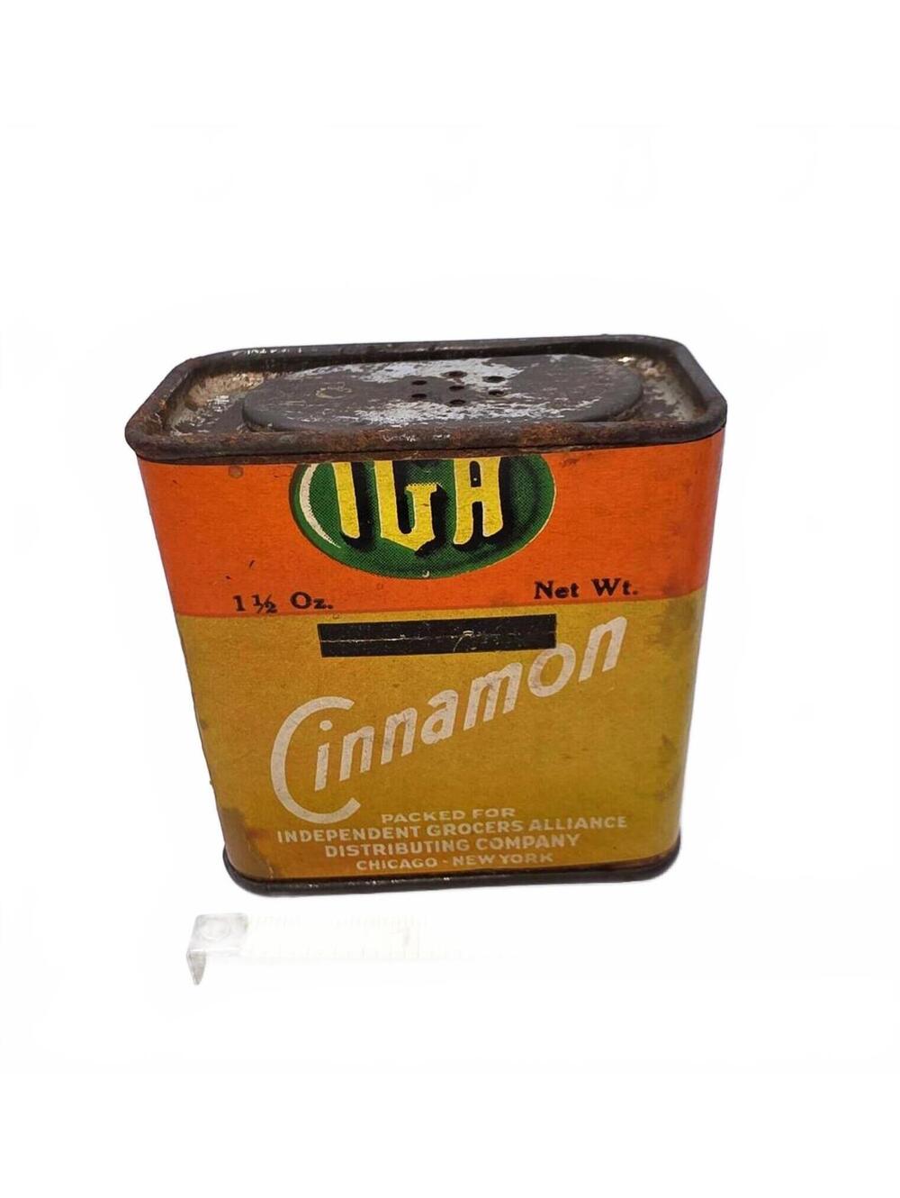 Vintage Ground Cinnamon Spice Tin 1.5 Oz Advertising